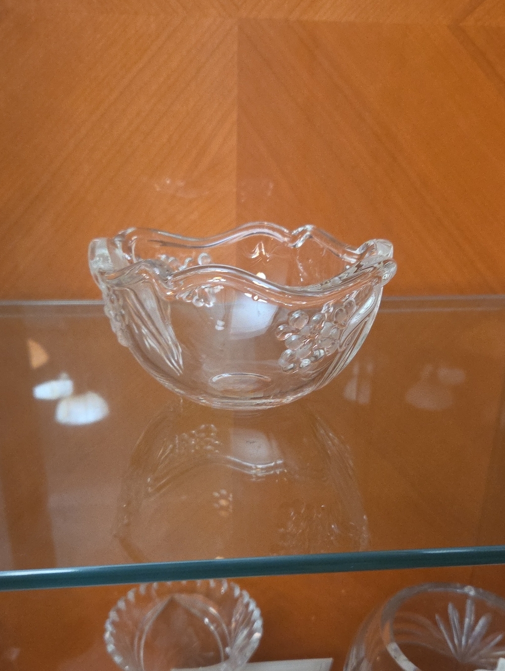 Clear Pressed Glass Decorative Bowl
